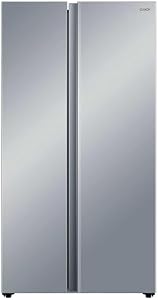 CANDY CNSQ2T918EX, Frigorífico Side by Side, Ancho 91cm, Capacidad 523L, Inverter, Total No Frost, 2 Cajones Verduleros, Control Digital Interno, Iluminación LED, Patas Ajustables, Ruedas, 37DB, Inox
