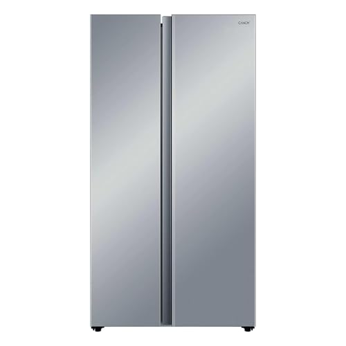 Candy CNSQ2T918EX, Frigorífico Side by Side, Ancho 91cm, Capacidad 523L, Inverter, Total No Frost, 2 Cajones Verduleros, Control Digital Interno, Iluminación LED, Patas Ajustables, Ruedas, 37DB, Inox