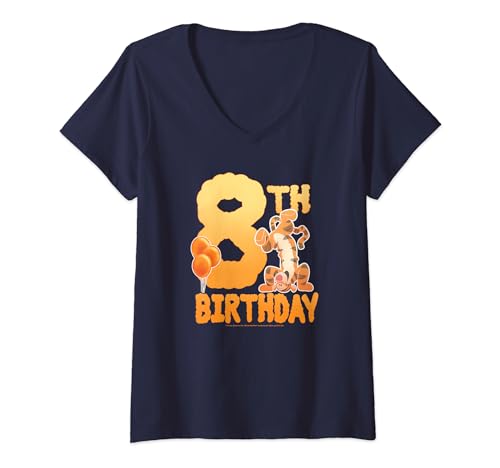 T-shirt Winnie the Pooh col V pour femme motif Tigrou anniversaire 8 ans