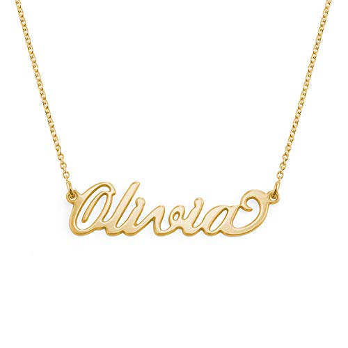 MyNameNecklace Personalized Name Necklace-Nameplate Christmas Jewelry Gift-18k Gold Plating-GP Olivia