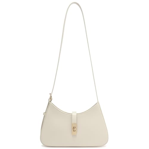 Keyli Shoulder Bag for Women, Purses for Women?Fashion Waterproof Vegan Leather CrossBody Bags Small Cute Handbags Hobo Bags Satchels Purse Tote Bag with Adjustable Strap Beige