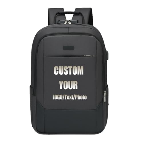 Mochila con Logotipo Personalizado, Impermeable Antirrobo Bolso para Ordenador Portátil Mujeres...