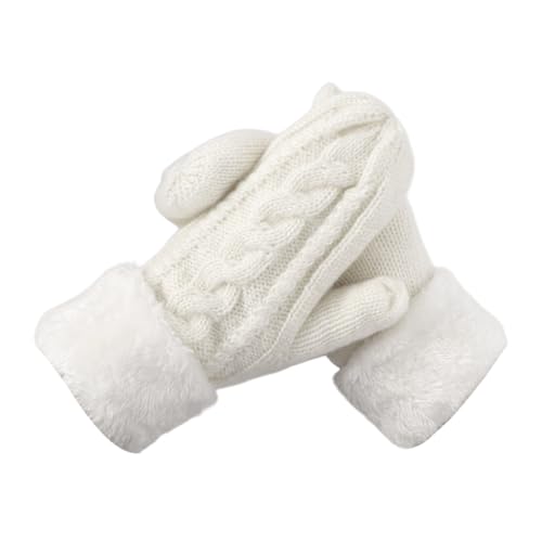 Handschuhe Damen Winter Warm, Super Dicke Gestrickt Fausthandschuhe, Fäustlinge, fausthandschuhe damen, Winterhandschuhe Outdoor, Perfektes Weihnachts Geburtstags Geschenk...