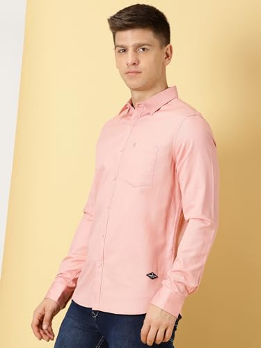 Image of Thomas Scott Men Classic Slim Fit Cotton Casual Full Sleeves Shirt