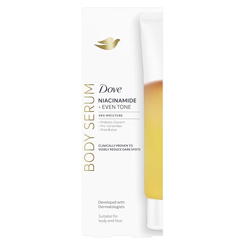 Dove Sérum Corporal Niacinamida +Tono Uniforme para piel con manchas y tono desigual con niacinamida, glicerina prebiótica, pro-ceramidas y manteca de karité 200 ML