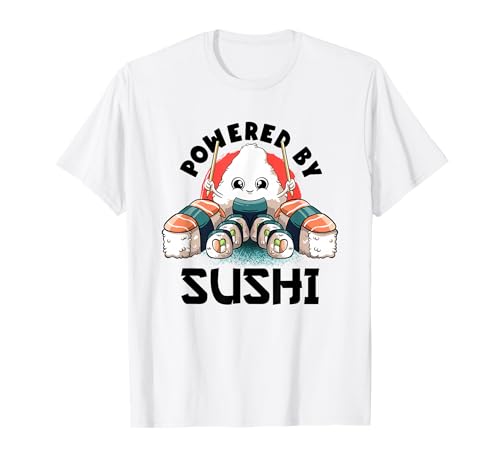 Propulsé par Sushi Lover Kawaii Cute Food Japanese Anime Sushi T-Shirt