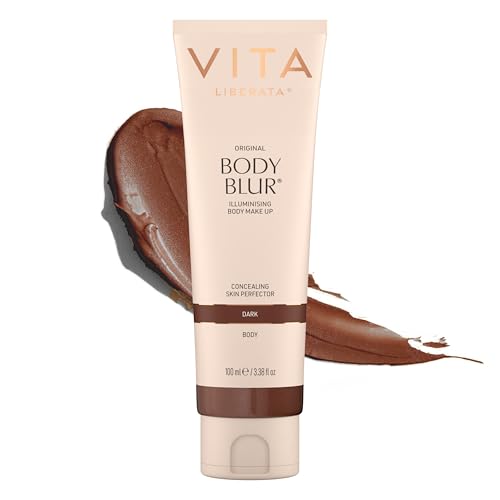 Vita Liberata Body Blur - Dark Skin Perfecting Leg & Body Makeup Wash Off Instant Tanner Radiant Glow & Flawless Finish 3.38 fl oz