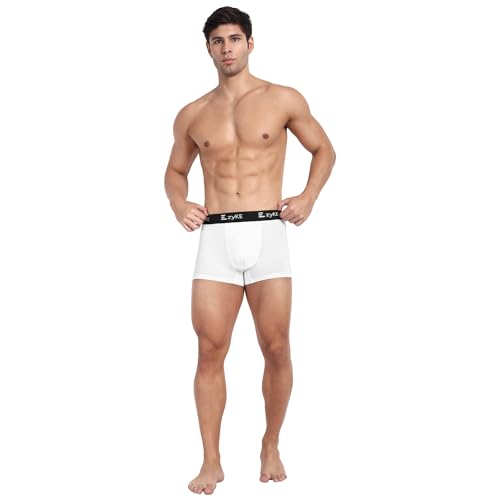 Image of Zyke Men's Cotton Trunk Innerwear | 95% Cotton 5% Elastane Stretch Underwear | Ultra Soft Waistband Anti-Bacterial Moisture Wicking Trunks for Men (Pack of 1)
