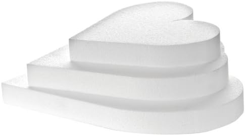 DECORA 0173911 POLYSTYRENE Heart 40X5H CM, Polistirolo, Off-White, 40 x 40 x 5 cm