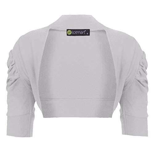 LOTMART Girls Ruched Sleeve Bolero Shrug