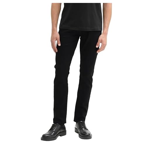 TOM TAILOR Denim Herren Piers Slim Jeans , 10240 - Black Denim , 33W / 34L