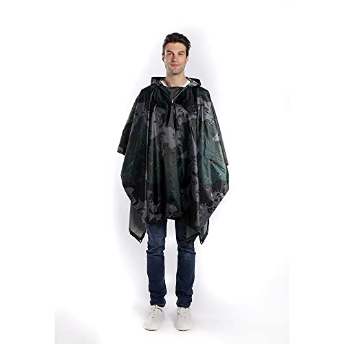 Sparrow Angel imperméable Polyester monoblophone Adulte imperméable extérieur PCV Camouflage arccoat Unisexe auvent Moto Poncho Camping (Color : 5)