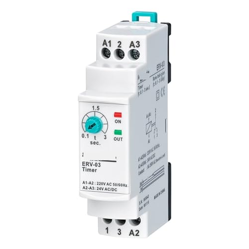 Relais temporisé ERV-03 0.1-3s 110VAC 24DC pour tableau