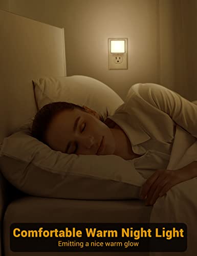 Jandcase C-GY00502-2 Night Lights Plug Into Wall 2 Pack, Plug In Night Light With Dusk-To-Dawn Light Sensor, 3000K Soft White 0.3W, Led Nightlight For Bathroom thumb #4