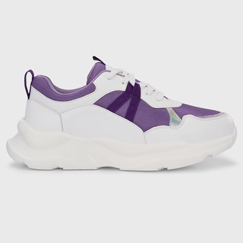 Image of Centrino Women Chunky Sneaker | Cushioned Insole for Comfort | Stylish Lace-Up Design | Perfect for Casual Shoe for Girls (A6845)