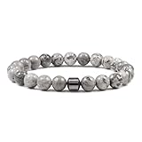 VNVFJKLO Pulsera, Reduce los antojos de Alcohol, Alivia la ansiedad y el estrés por abstinencia, Apoyo Natural for Dejar Beber(Gray)