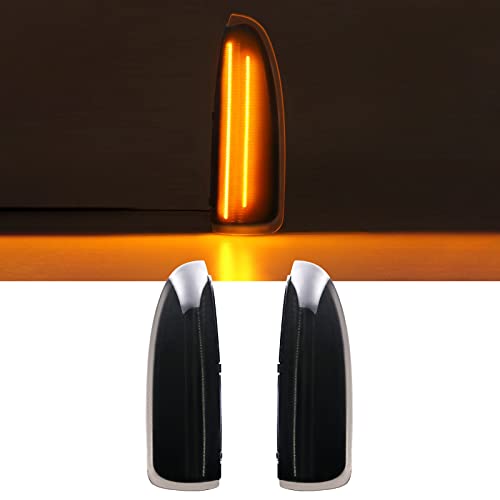 Mynoway Led Side Mirror Marker Lights Replacement For F250 F350 F450 Pickup Truck 2003-2007, Excursion 2000-2005, Switchback Led Turn Signal Lamp With Amber Signal Light, White Parking Light #TOP1