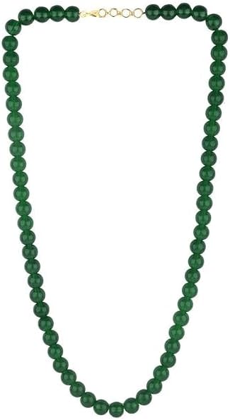 Single Line Crystal Stone Beaded Strand Statement Black, Green and Pink Colour Necklace Mala for Women Fashion Jewellery By The Great Indian Stone