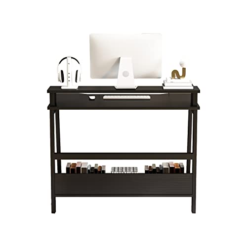 Alisened Computer Home Office Desk, 31.5" Desk For Small Spaces With Storage Shelf,Small Computer Desk With Monitor And Bookshelf, Modern Simple Style Laptop Desk #TOP3