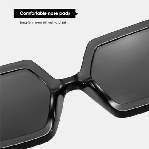 Lunettes de soleil à chaîne polygone au design géométrique et finitions rétro - 7