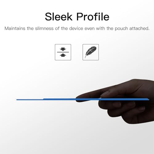 Image of MoKo Adhesive Pencil Case Holder Sticker for Apple Pencil, 2Pcs Cobalt Blue | Elastic Pencil Pocket Pouch, Adhesive Sleeve, Attached to iPad Case, For Pro /USB-C /1st /2nd Gen and Similarly Stylus Pens