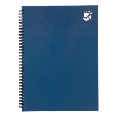 5 Star Office Twinbound Hardback A4 140Pg Indigo Ref 943482 [Pack 5] + Free finchley Refill Pen (1)