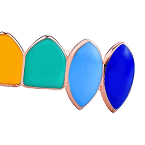 oshhni Hip Hop Teeth Grill E Inferior Tampa 18k Banhado a Ouro Rosa