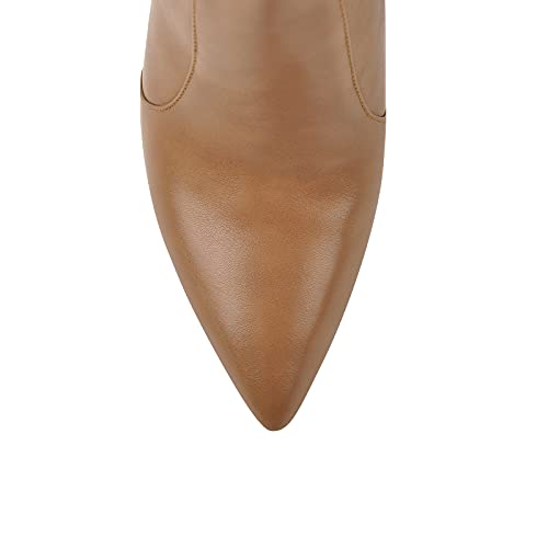 Image of LISHAN Women's Pointed Toe Under the Knee High Boots Stiletto High Heels