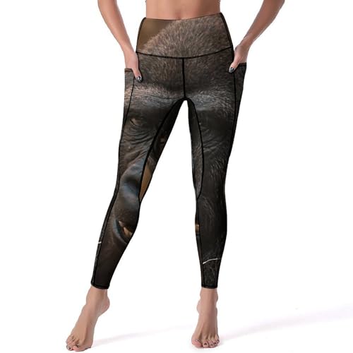 Legging femmes drôle d'orang-outan taille haute pour yoga et fitness
