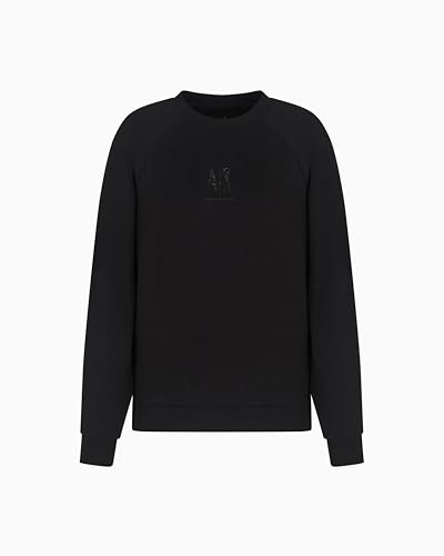 Armani Exchange Women's Icon Logo Studs Crewneck