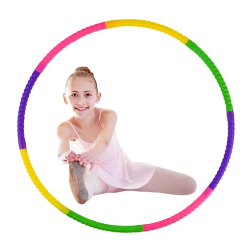 AolKee Cerceau Hula Fitness Hoop pour Enfants, Plastique Amovible cerceaux Multicolores Amusants et Fitness pour garçons et Filles, Parfaits pour la Danse, la Gym et Les activités de Fitness