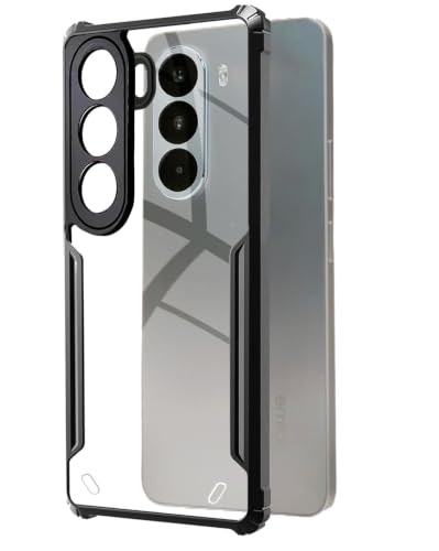 Image of SPAZY CASE Transparent Shockproof Back Cover for Realme P4x | Clear Case with Air Cushion Corners | Scratch Resistant Hard Back | Camera & Screen Protection