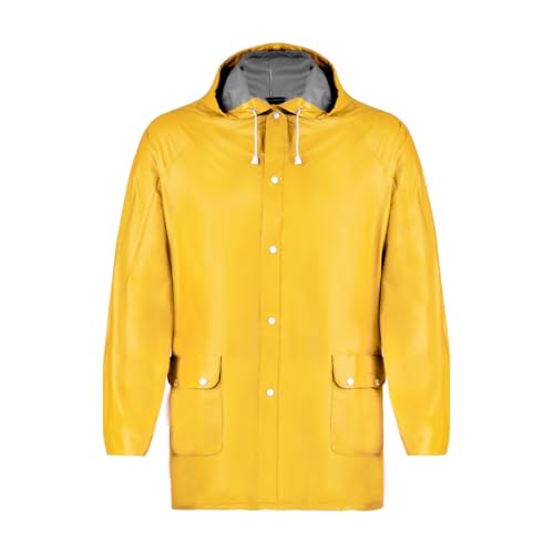PROMO SHOP - Chubasquero Impermeable PVC JIMBO, Resistente, Reutilizable, Termosellado, Chubasquero Hombre y Mujer, Poncho de Lluvia con Capucha