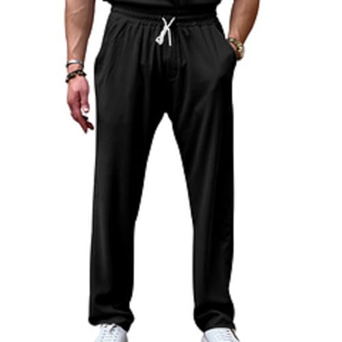 ZOCANIA Mens Sweatpants Drawstring Elastic Waist Casual Pants Fall Straight Leg Jogger Pants Trousers with Pockets