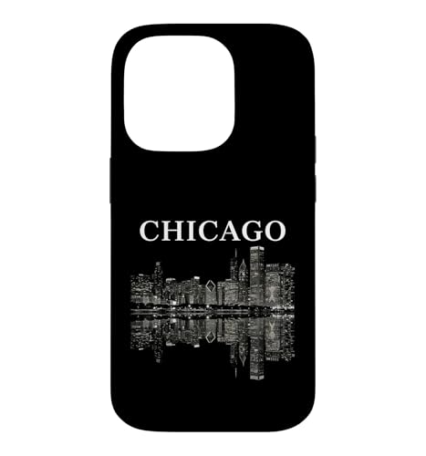 Chicago Illinois Skyline City Reflection Urban �X�}�z�P�[�X iPhone 14 Pro �p