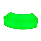 HullaBalloo Sales LED Color Changing Curved Bench Seat - 16 RGB Colors - Illuminated Waterproof Unique Glow Furniture with Remote Control - Indoor Outdoor Use