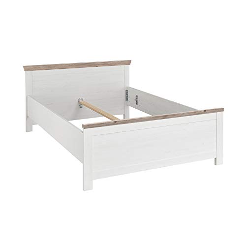 Lomadox 4-TLG. Landhaus Schlafzimmerset in Pinie weiß Nb. mit Absetzungen in Pinie dunkel Nb. – Bild 3