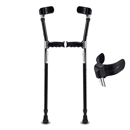 Laski kule na przedramię (1 para), ergonomiczne kule ze stopu aluminium, lekkie i łatwe do przenoszenia kule na łokcie, regulowane w 10 krokach, odpowiednie do różnych wysokości