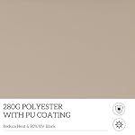 Outsunny 13 x 8 Retractable Awning Patio Awnings Sunshade Shelter wManual Crank Handle UV Water Resistant Fabric and Aluminum Frame for Deck Balcony Yard Beige