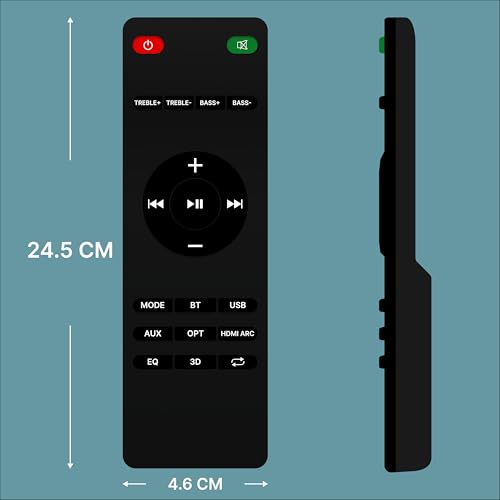 Image of ZIEVA Compatible with Boat Sound Bar Remotes Control for 3.1 Bar 5.1 Bar 2.1 Sound Bar Speaker System Audio Remotes (Your Old Remote Must be Exactly Same) HOT -120