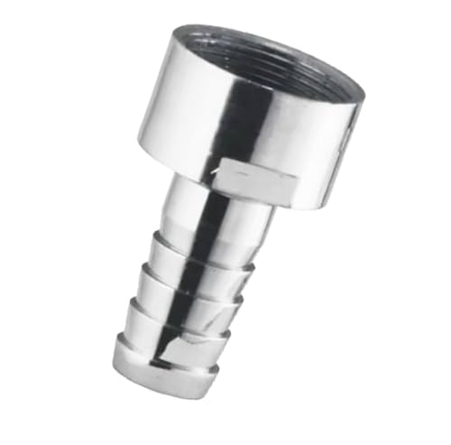 Image of Nozzle Pipe Connector Tap Adaptor For Garden Hose,Washing Machine Faucet Fitting Attachment,Chrome Plated Water Hose For indoor and Outdoor Use (Female(inside Rings /Thread))