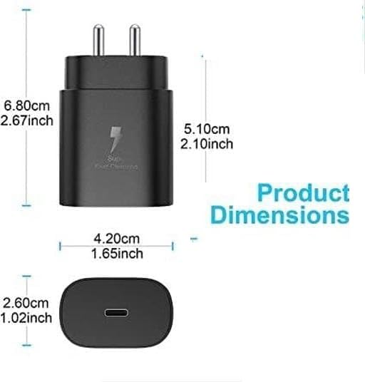 Image of 45W Charger for Samsung Galaxy Note 8, Samsung Galaxy Note 9, Samsung Galaxy S Light Luxury Original (S4-Black)