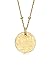 Elli Collier Femmes Boule Pendentif Plaquette Martelé en Argent Sterling 925 Plaqué Or