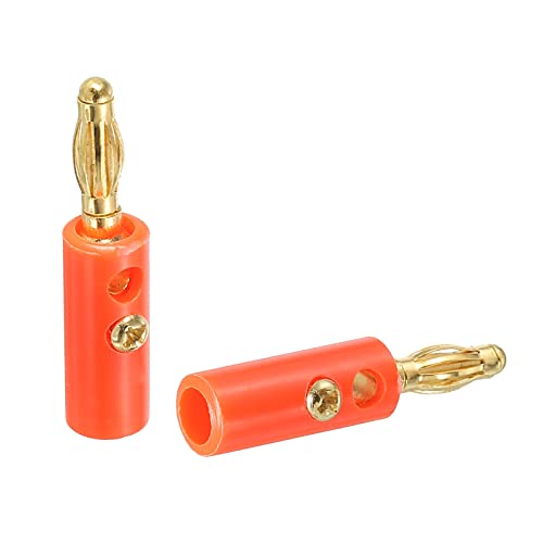 PATIKIL 10 Pack Banana Plugs Connector Screw Type Speaker Banana Plugs 4mm Gold-Plated Alloy Red for Speaker Wires Sound Systems - Image 4