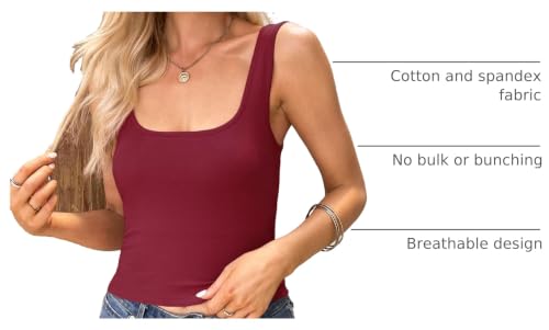 Image of Joviren Crop Tank Tops for Women Workout Cropped Athletic Shirts | 4 Pack Cotton Racerback Yoga Tops