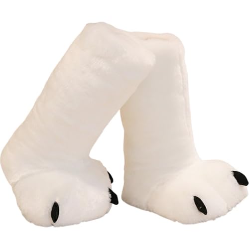 Pantoufles en forme de pattes d'animaux chaudes pour hiver - 2