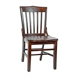 Flash Furniture Hercules Series School House Back Mahogany Wood Dining Chair, Traditional Elegant...