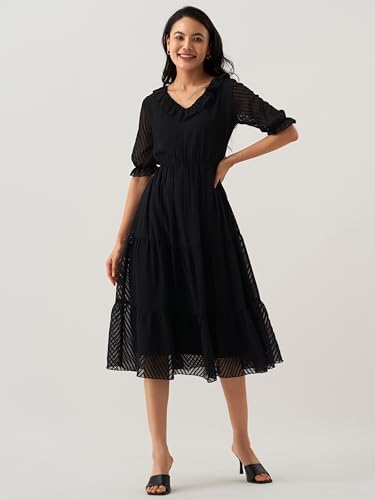 Image of AASK Dress for Women One Piece Kurta Set Tops Knee-Length Fit And Flare Dresses