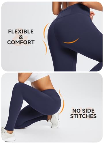 Image of baleaf Women's Fleece Lined Leggings Thermal Warm Winter Tights | 25 inch /27 inch, Water Resistant, Pockets, Running, Hiking, Yoga, Skiing, Travel, for Cold Weather, Leggings for Women