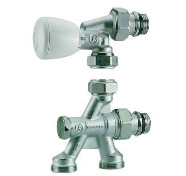 robinet thermostatisable - monotube - 4 voies - a visser - r436 tg - diamètre 15 x 21 - 16 mm - giacomini r436x062
